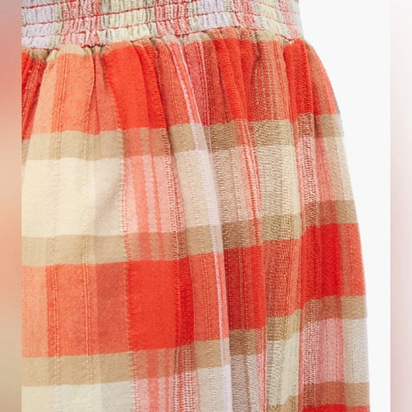 Ace & Jig Faye Picnic Red Plaid Surplus Midi Dress - Picture 7 of 10